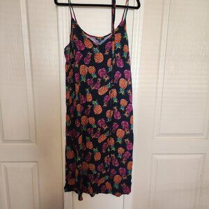 George loose Casual Fun Dress perfect for Summer BBQs Pineapples, Relaxed Large